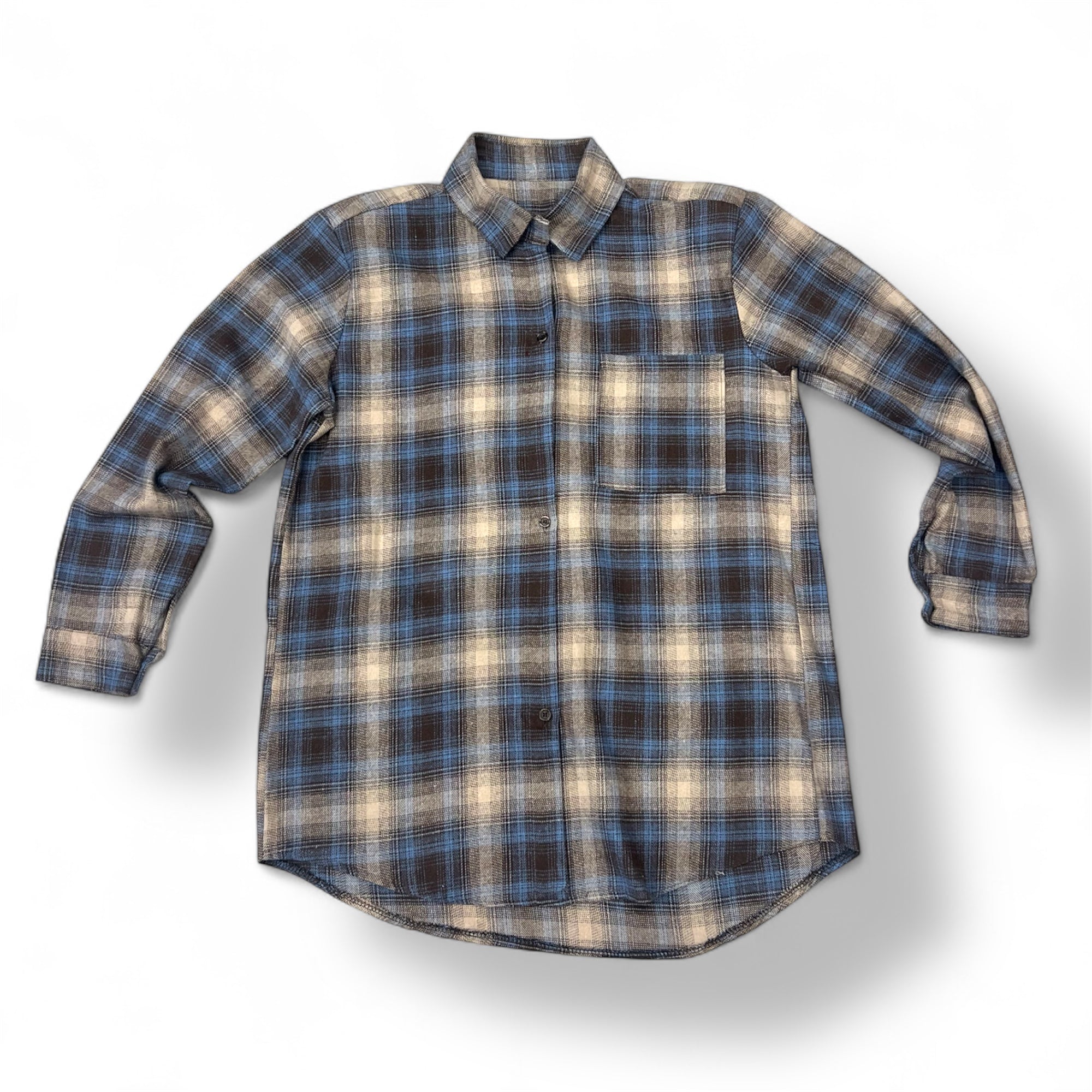 Camicia flanella blu