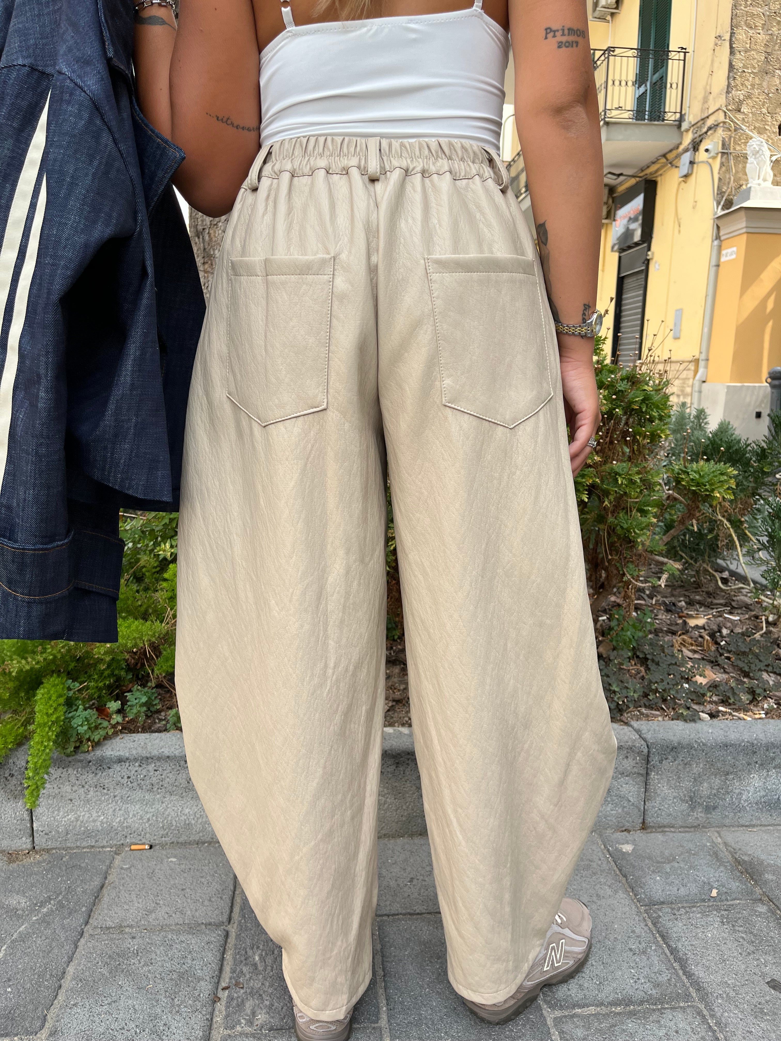 Pantalone eco pelle balloon ￼