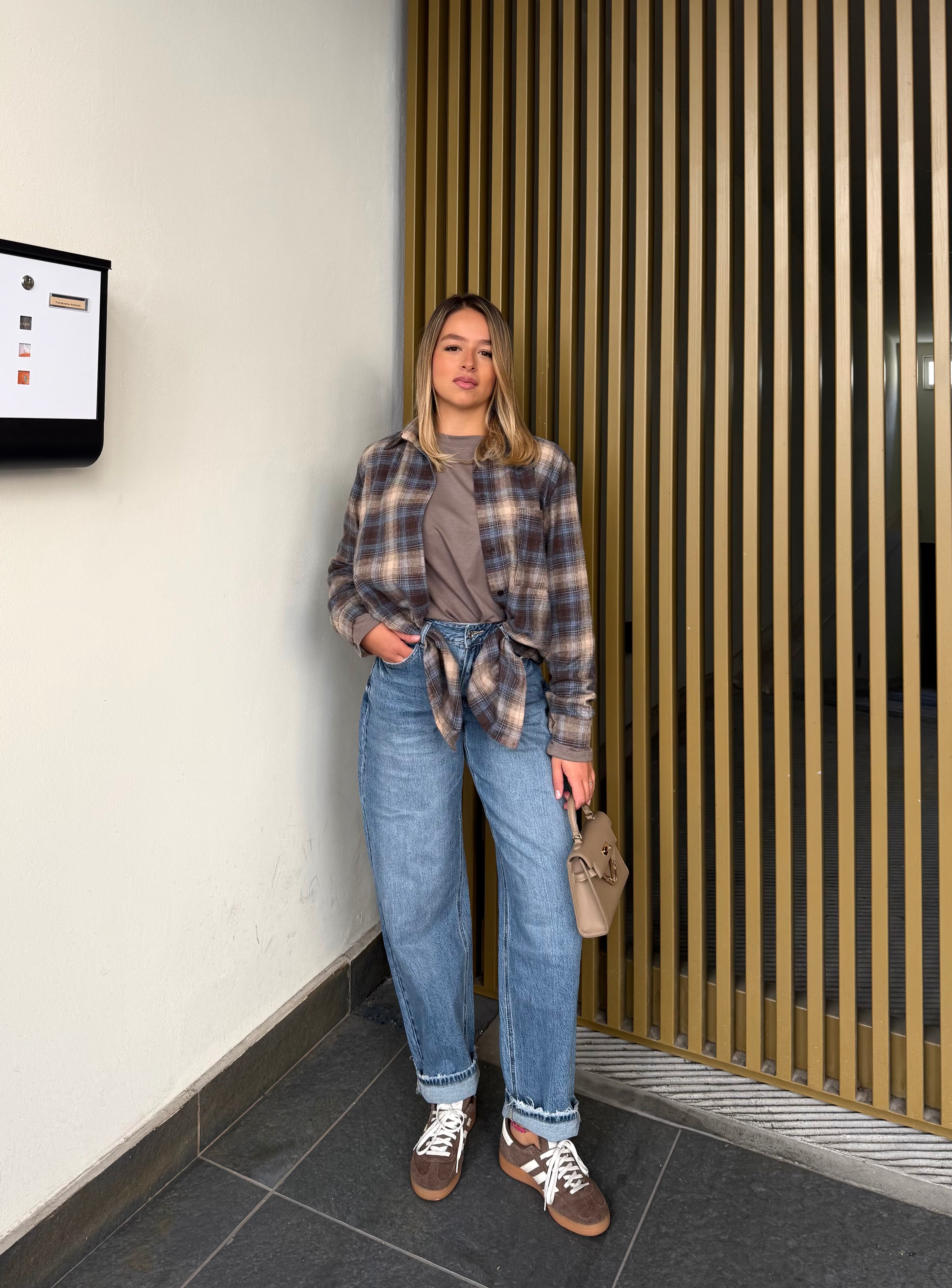 Camicia flanella blu