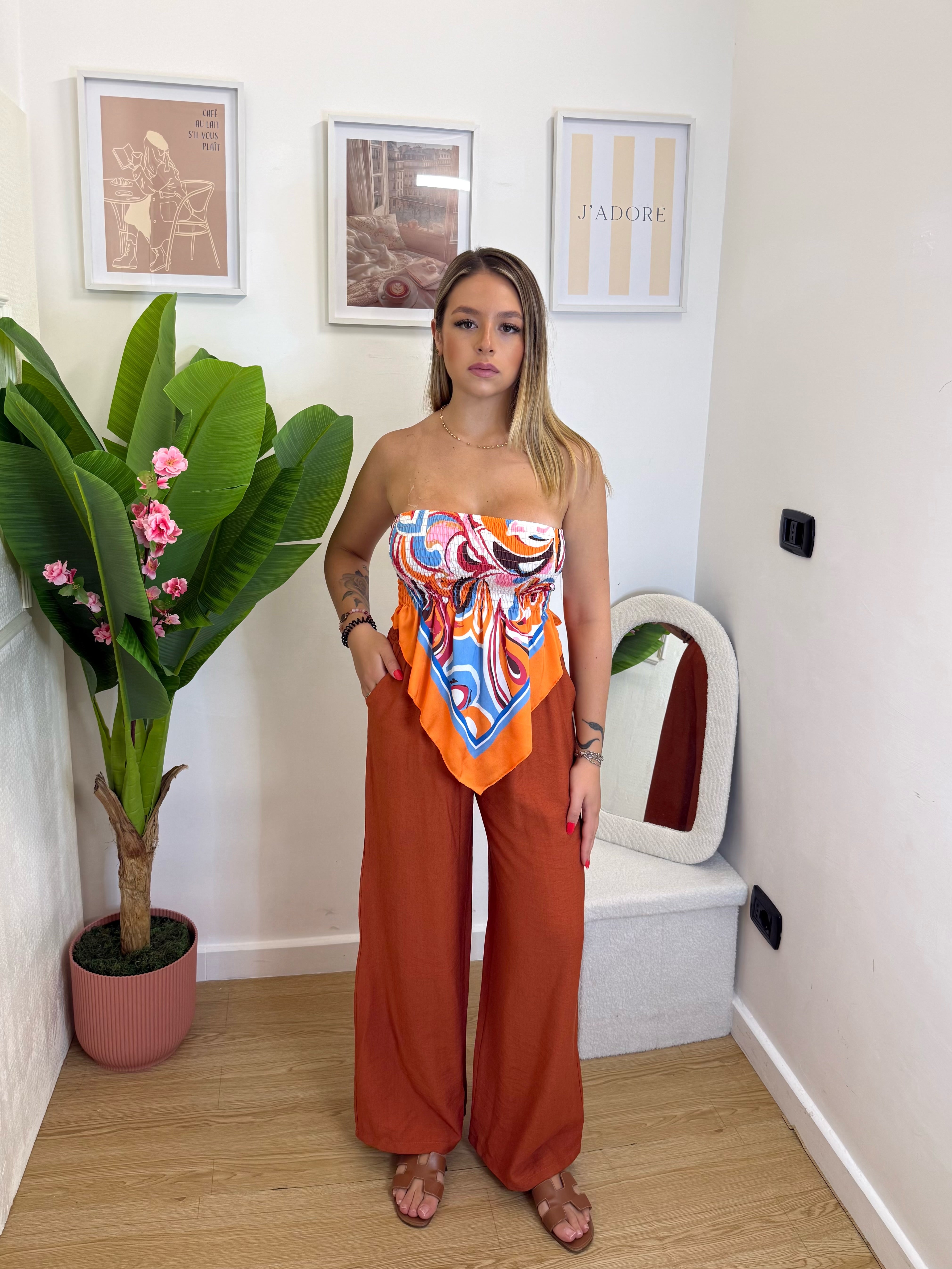 Pantalone easy fit