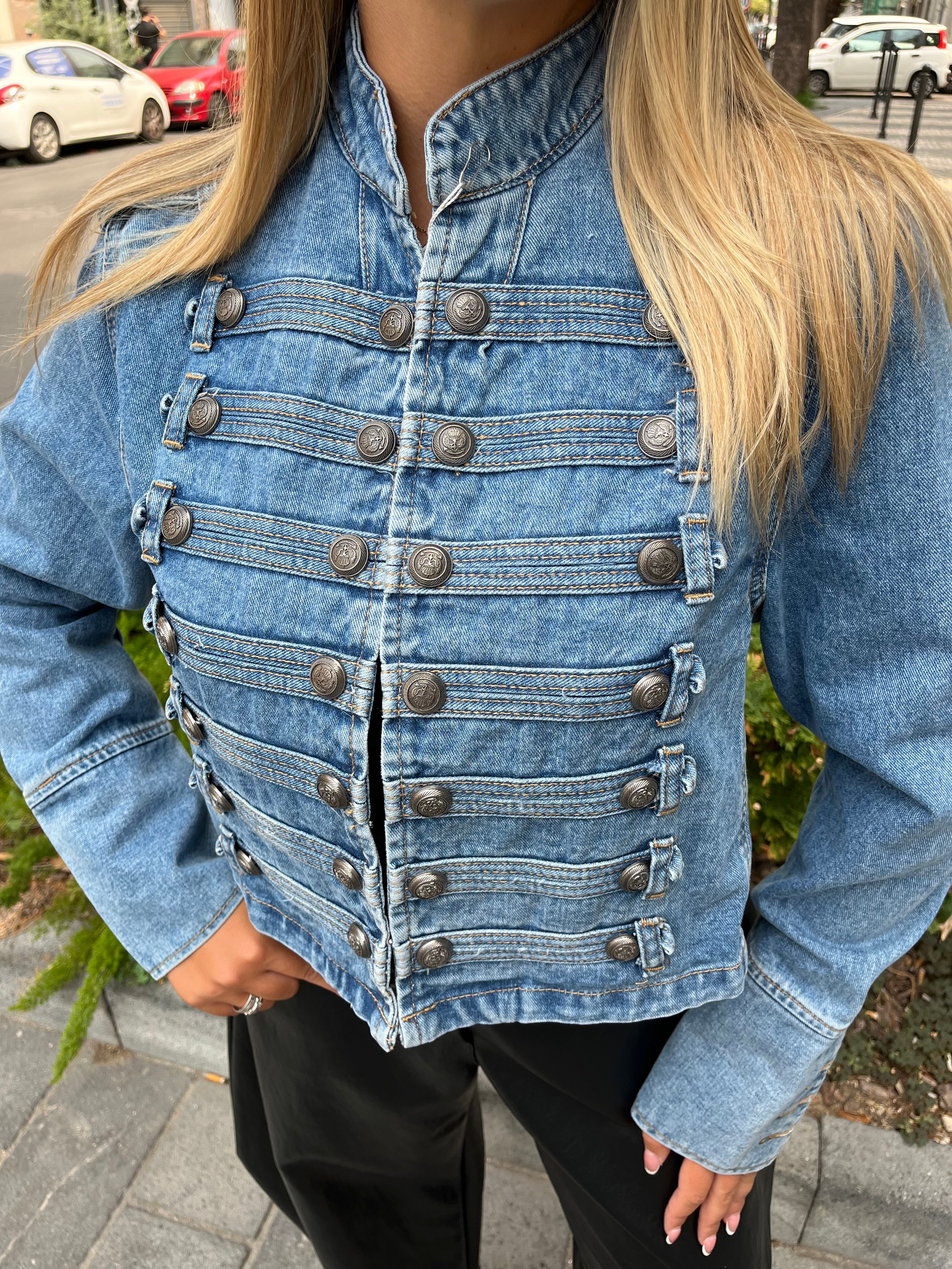 Giubbotto jeans coreano ￼